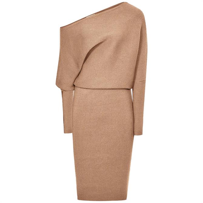 REISS LARA Off The Shoulder Knitted Dress AW21